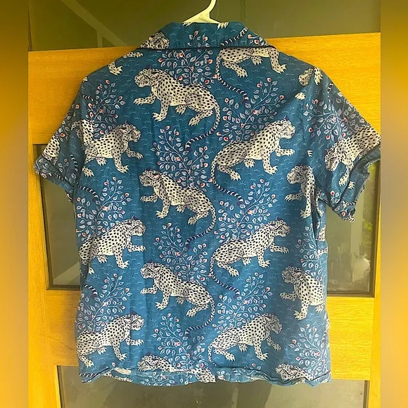 Print Fresh pajamas button down shirt. - Picture 2 of 5